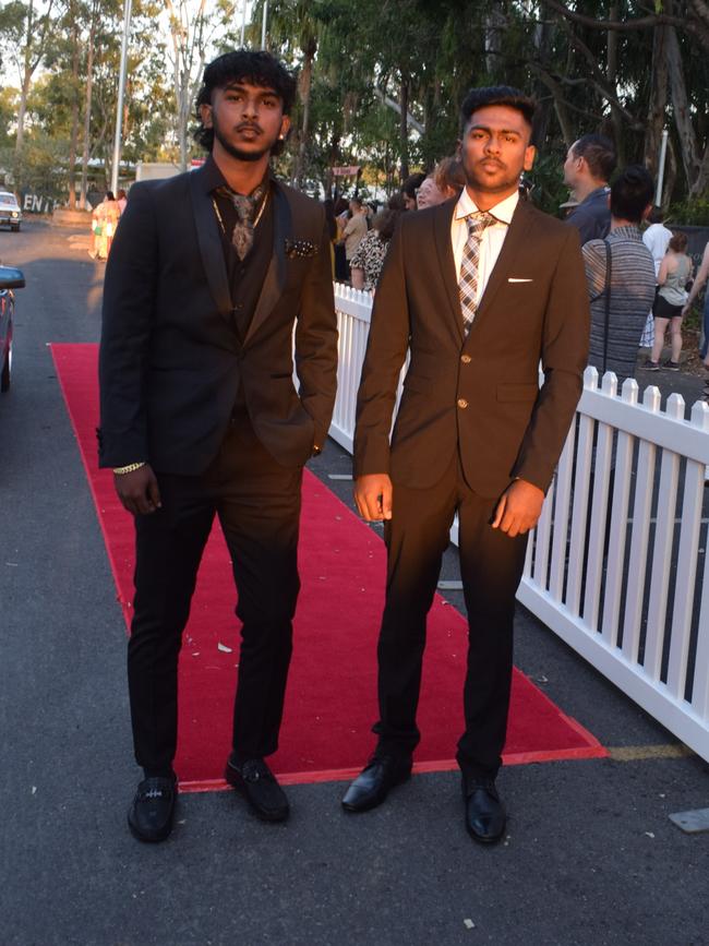 Iranvan Rajaruban and Jinosan Jayasekar at the North Rockhampton High School Formal 2023.