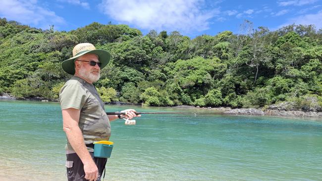 First time visitor Tod Williams from Manly said he was lucky to find access to the Boambee footbridge to try his luck with a spot of fishing.