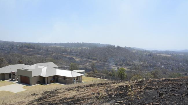 Fire came right up to the fence line of a home on McMullen Rd, north of Toowoomba, November 14.