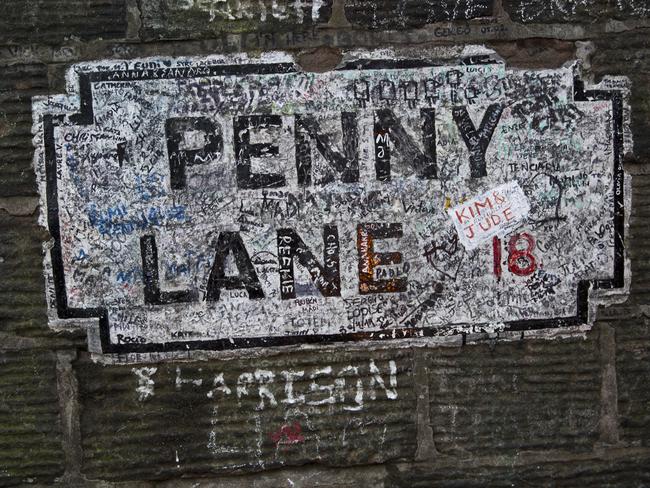 BEATLES .. for Charles Miranda story .. Penny Lane in Liverpool, UK. Pic Ella Pellegrini