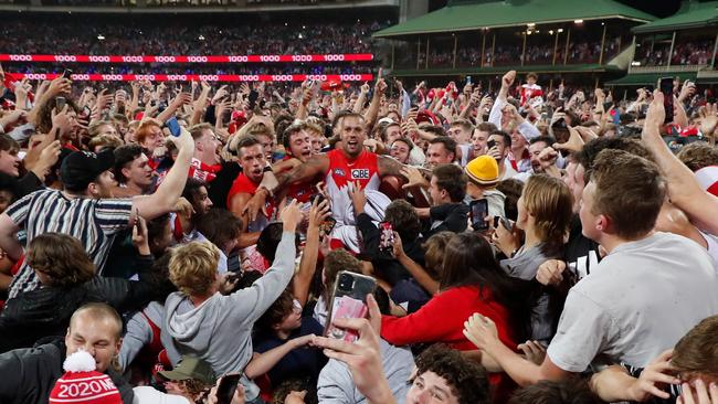 The Buddy spectacle with incredible, the security could have been better. Picture: AFL Photos/Getty Images