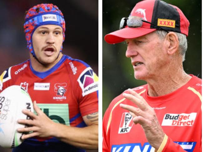 Anthony Seibold, Kalyn Ponga and Wayne Bennett.