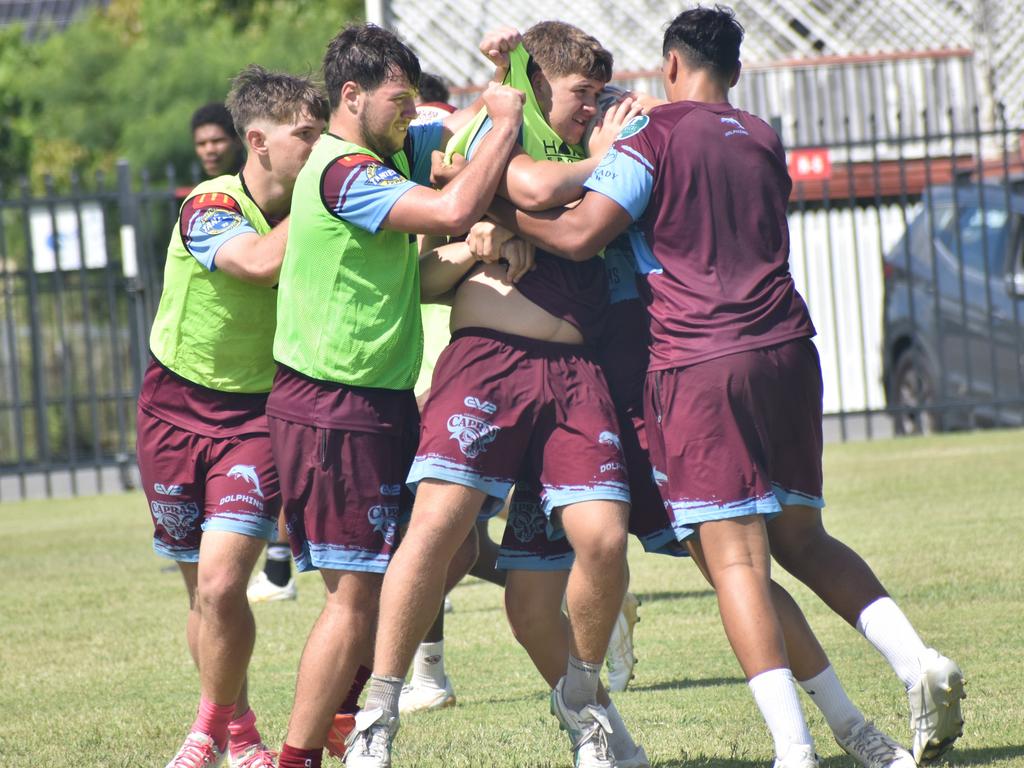 CQ Capras under-17 boys squad pre-season training session at The Cathedral College, Rockhampton, on January 11, 2025.