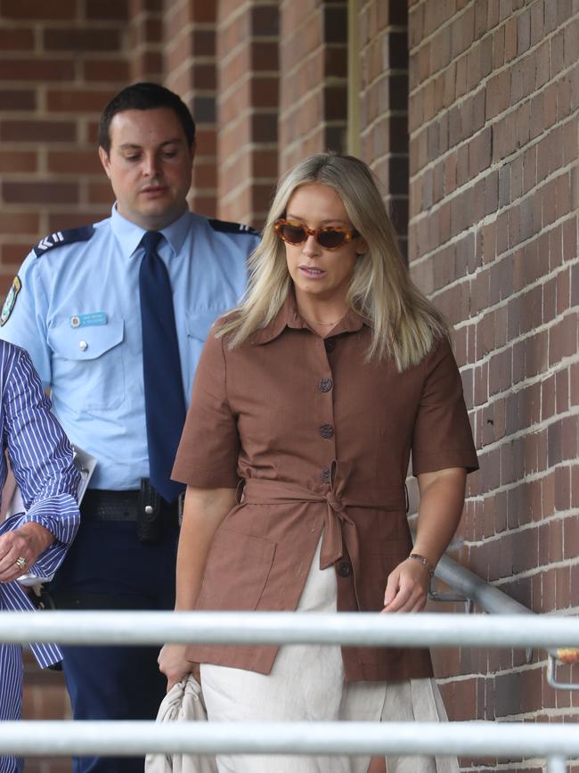 Phoebe Burgess leaves court. Picture: John Grainger