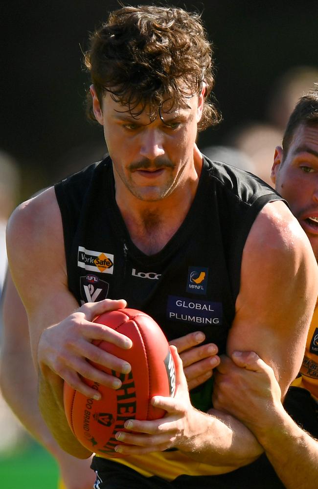 Luke Oborn was a strong target up forward for Dromana. (Photo by Josh Chadwick)