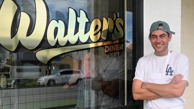 Criminal Coffee owner Danny Simmonds has opened a 1950s-style venue Walter's Diner at Maroochydore. Picture: Tegan Annett