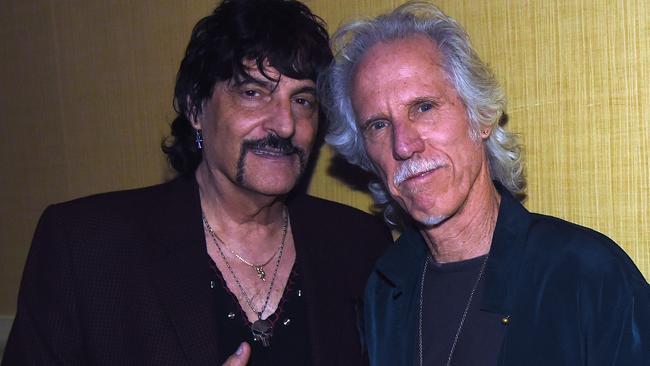 Drummers Carmine Appice and John Densmore of The Doors in 2016.