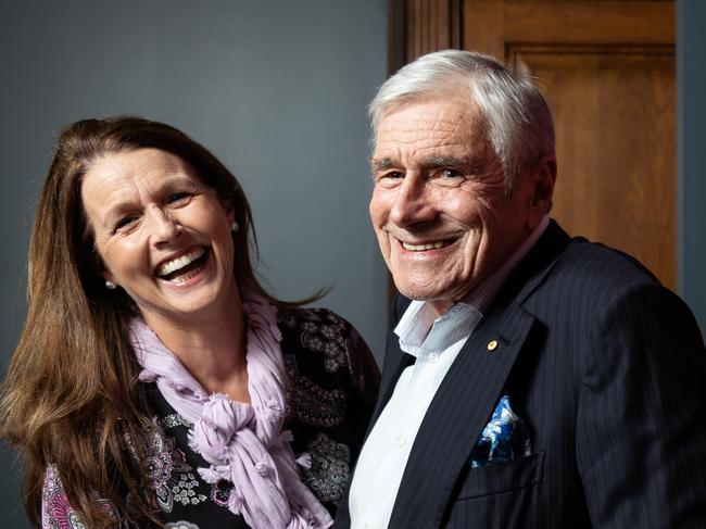 Kerry Stokes is retiring from the board of his media and investment company Seven Group Holdings Ltd.Pictured with his wife Christine in his office at ACE (Australian Capital Equity) in Perth.PHOTO: MARIE NIRME