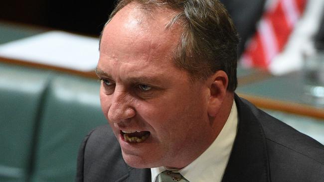 Deputy Prime Minister Barnaby Joyce snatched underdog status the moment he heard former New England MP Tony Windsor wanted his old job back. Picture: AAP