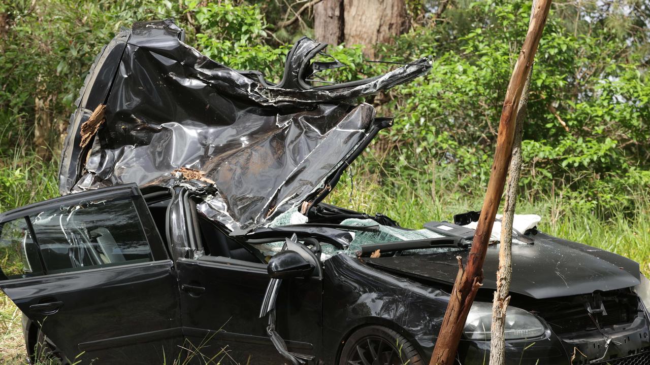 Two women were killed when a tree fell on their car as they were driving in the Glass House Mountains. Picture Lachie Millard