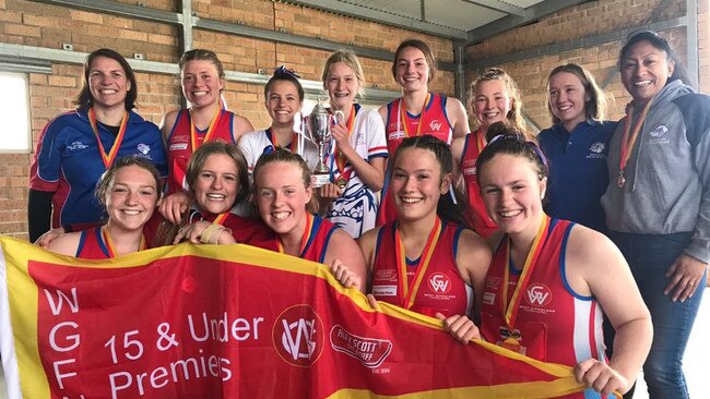 Phillip Island Football Netball Club under 15’s 2019 premiership team. Picture: Facebook