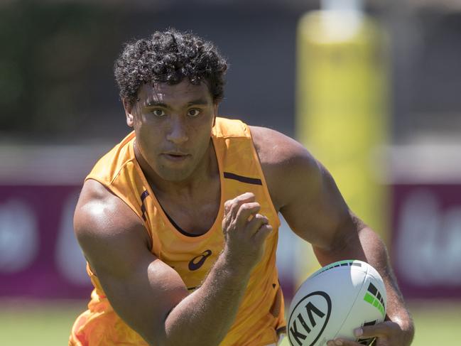 Tevita Pangai Junior returned to the Broncos ready to atone for his 2020 troubles. Picture: Peter Wallis