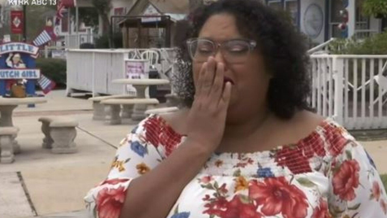 Ronin’s mother Cleveratta Waldroup broke down in tears after explaining what had happened to her daughter. Picture: KTRK ABC 13