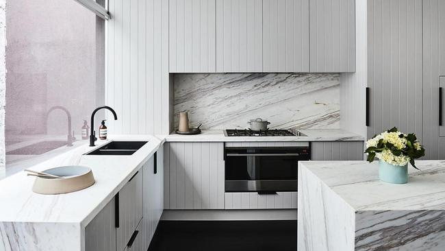 The new kitchen with integrated appliances.