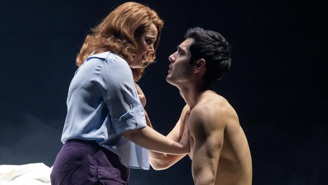 Contessa Treffone and Tai Hara in Sydney Theatre Company’s On the Beach. Picture: Daniel Boud