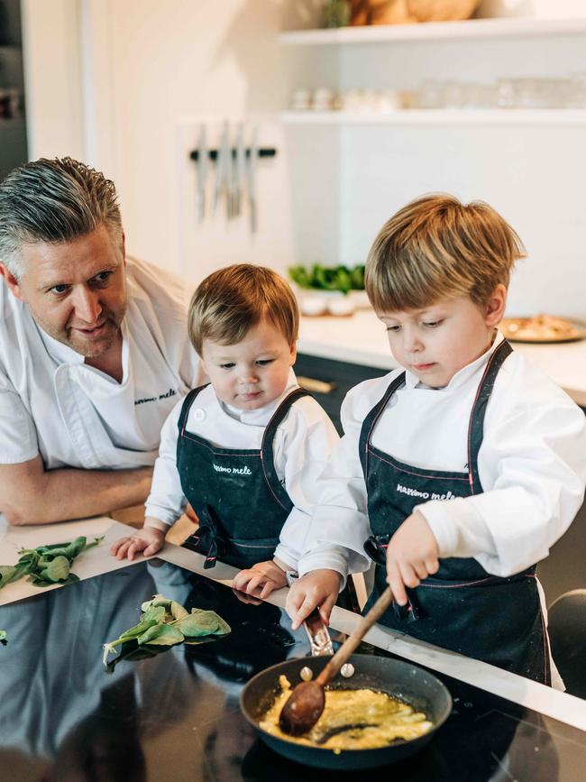 Supervising budding young chefs.