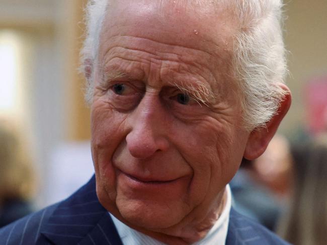 LONDON, ENGLAND - DECEMBER 04: Britain's King Charles III looks on as he visits the Disasters Emergency Committee at St PeterÃ¢â¬â¢s Church on December 04, 2024 in London, England. (Photo by Mina Kim - WPA Pool/Getty Images)