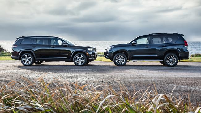 Toyota LandCruiser Prado and Jeep Grand Cherokee. Photo: Thomas Wielecki.