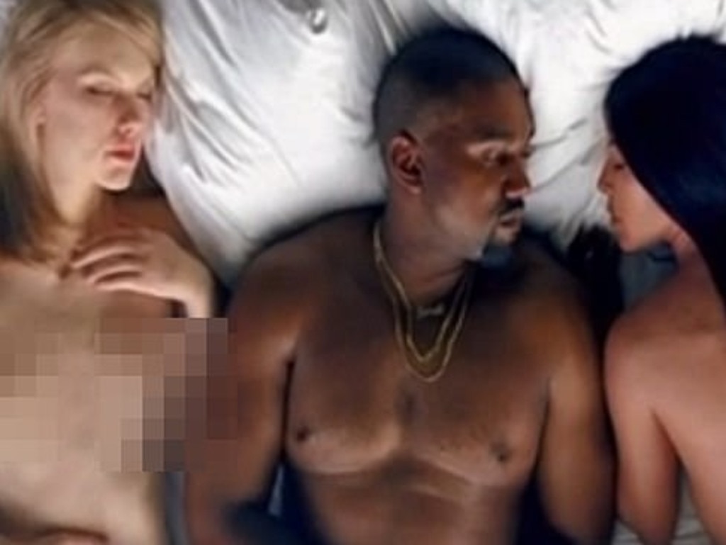 Kanye West’s Famous music video. Picture: Supplied