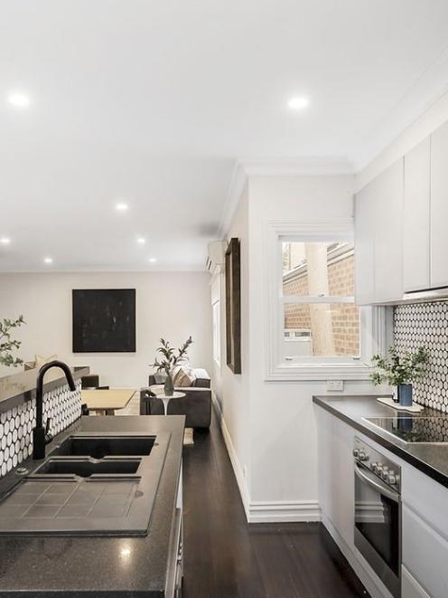 The kitchen in the South Yarra property has been renovated.