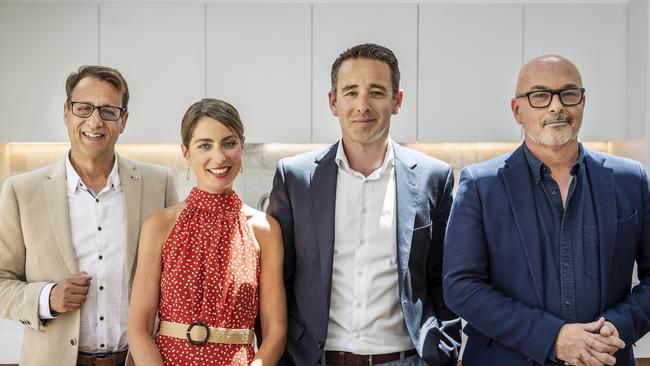 Andrew Winter, Ciara Baker, Andrew Greer and Neale Whitaker. Picture: Foxtel