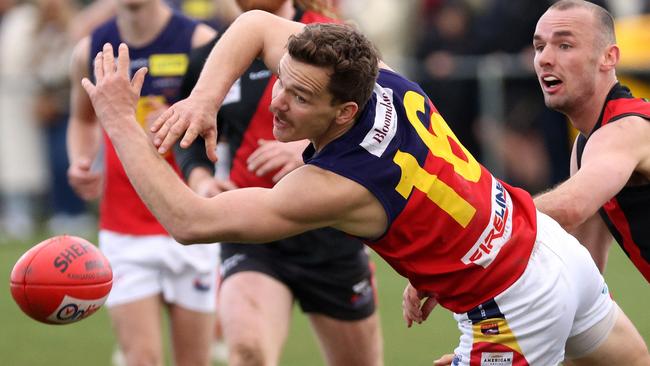 Mitchell Brockwell in action for Diggers Rest. Picture: Hamish Blair