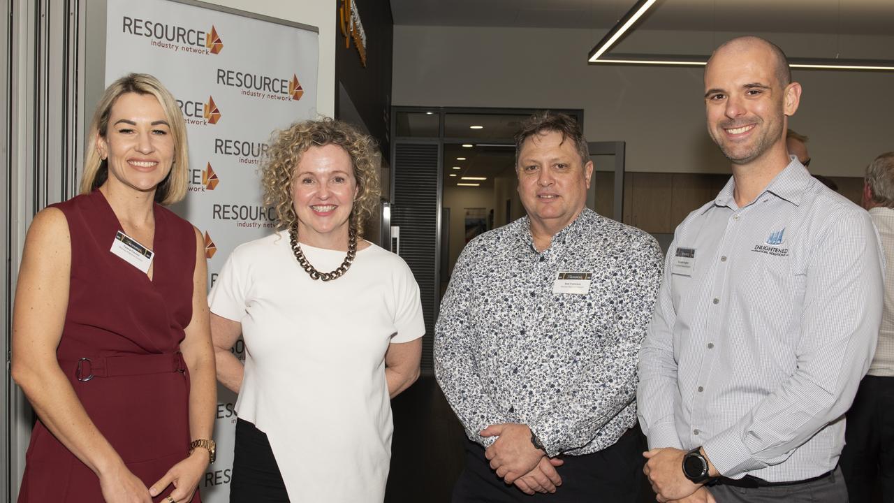 Teona Cousin, Kylie Porter, Rod Francisco and Brendan Hughes at the Resource Industry Networks 20th Anniversary Celebration. Picture: Michaela Harlow