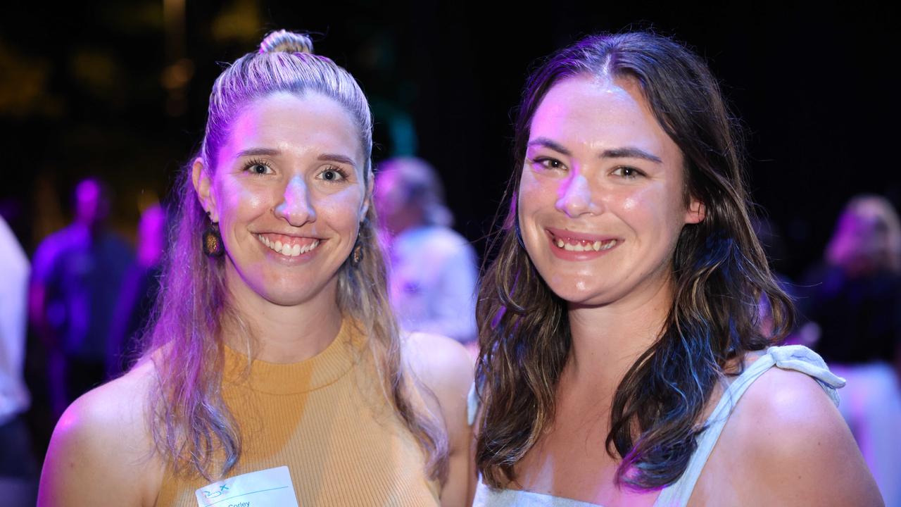 Sarah Corley and Leah Bird at the Perry Cross Spinal Research Foundation celebration at HOTA. Picture, Portia Large.