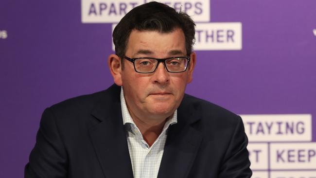 Daniel Andrews is in talks with a dozen independent and minor party upper house MPs who are rebelling against his proposed extension of state-of-emergency powers. Picture: David Crosling