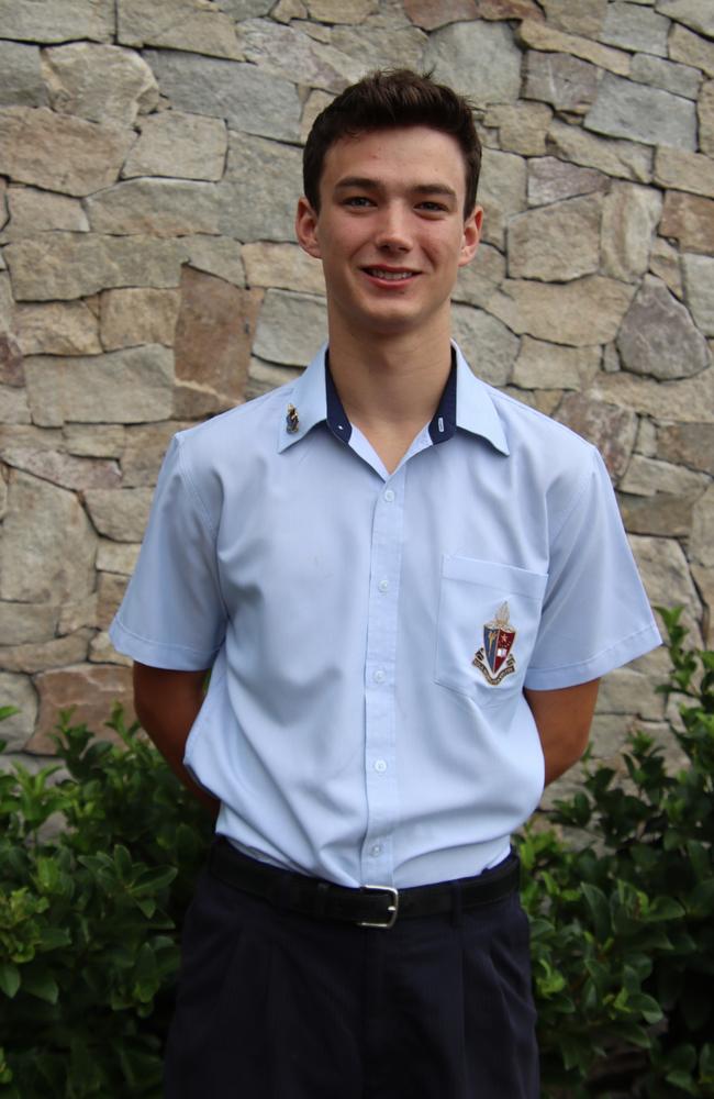 Toowoomba Anglican School 2025 Head Boy George Lawrence. Picture: Supplied