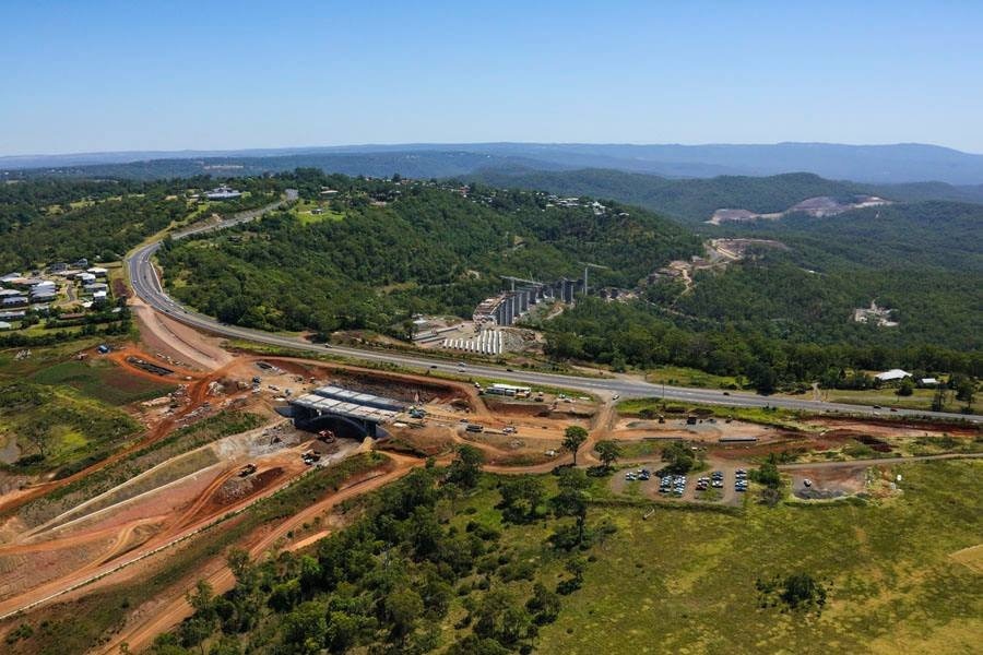 Nexus has shared new aerial photos. New England Highway arch bridges and viaduct. Picture: Above Photography PTY LTD