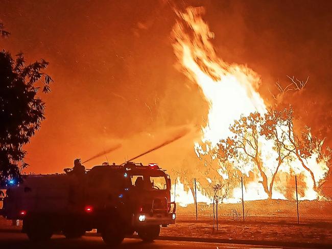 At least 18 homes were destroyed before the Mariginiup/Wanneroo Bushfire was brought under control. Picture: Wanneroo Central Volunteer Bush Fire Brigade