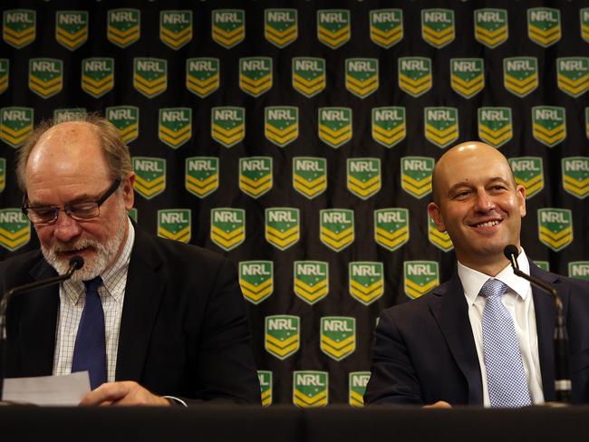 John Grant announces Todd Greenberg as the new NRL CEO.