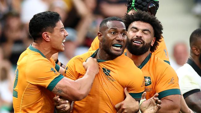 Suli Vunivalu scored against Fiji but it was too little, too late. Picture: Chris Hyde/Getty Images