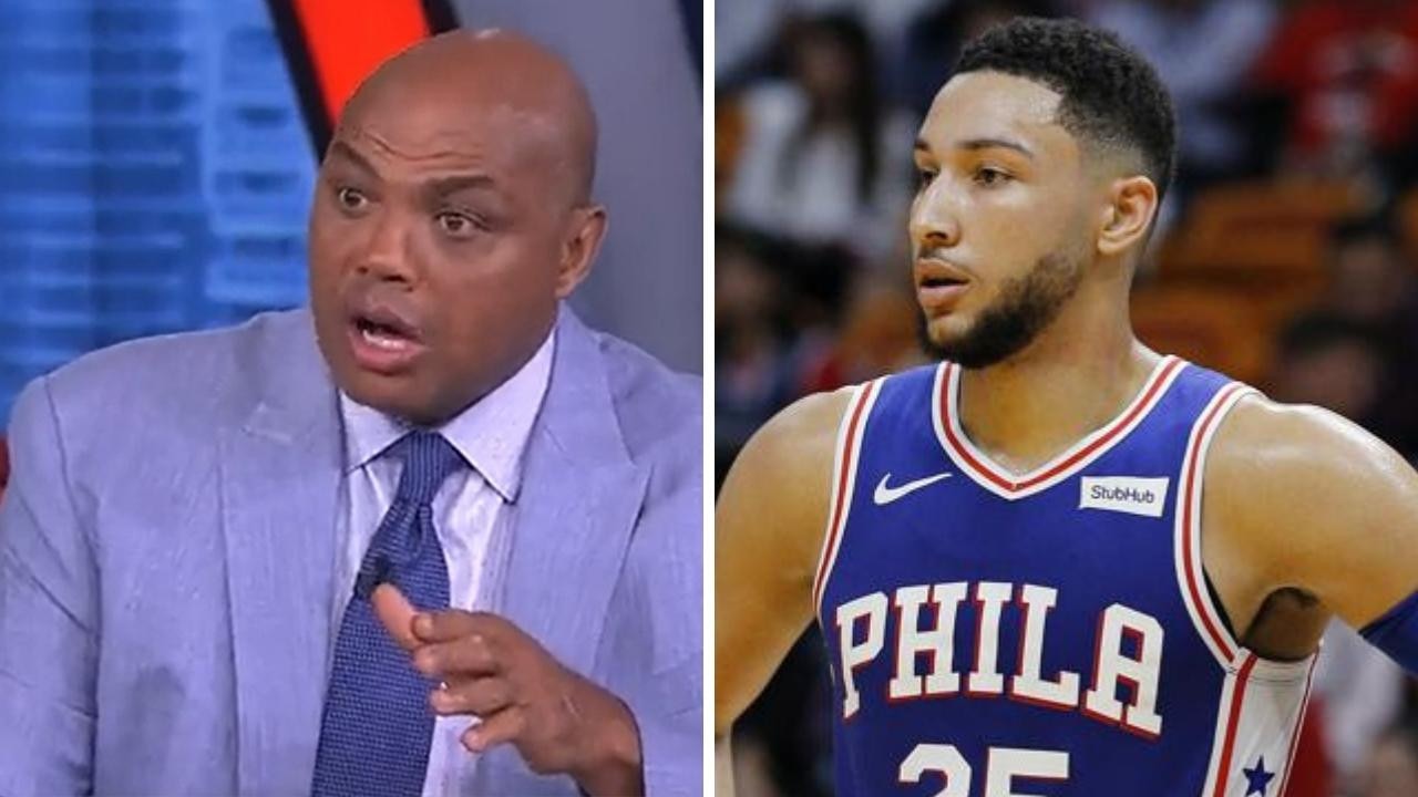 Charles Barkley on TNT. Ben Simmons in action. Photo: Twitter, @NBAonTNT, Getty.