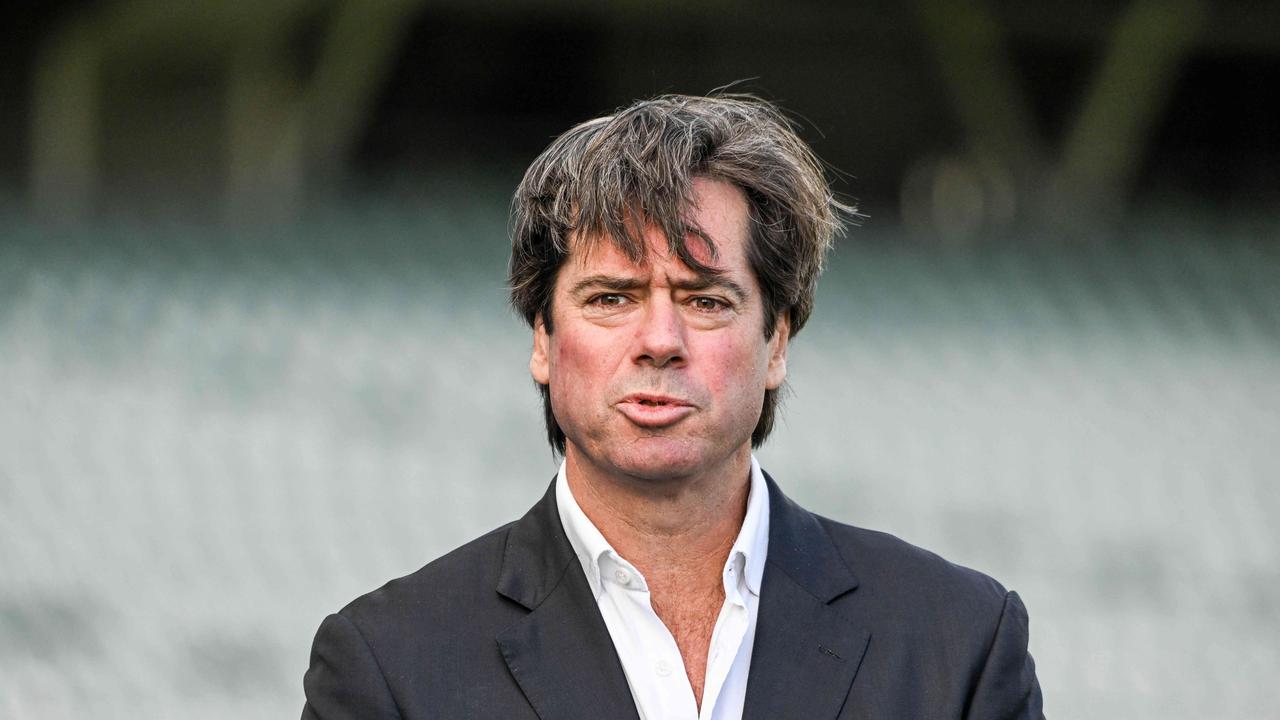 AFL CEO Gillon McLachlan has released the Hawthorn inquiry findings. Picture: NCA NewsWire / Brenton Edwards