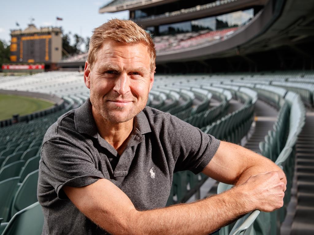 22/10/2018 Kane Cornes at Adelaide Oval. SEN radio launching a 24/7 station in SA, with Kane Cornes as their first brekkie host. Station will launch on December 6 - first day of the Adelaide Oval Test match. Picture MATT TURNER.