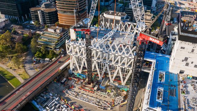 Supplied images and renders of the Powerhouse Museum being built in Parramatta.