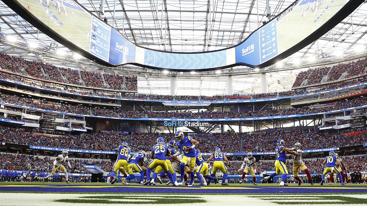 The Rams are the second team to play a Super Bowl at their home, SoFi Stadium in Inglewood, California. Picture: Getty Images