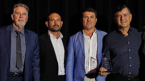 HB Group general manager Mike Cull, transport and sales manager Mick Jones, area manager Manuel Vazanellis and managing director Nick Halkitis. Picture: Supplied