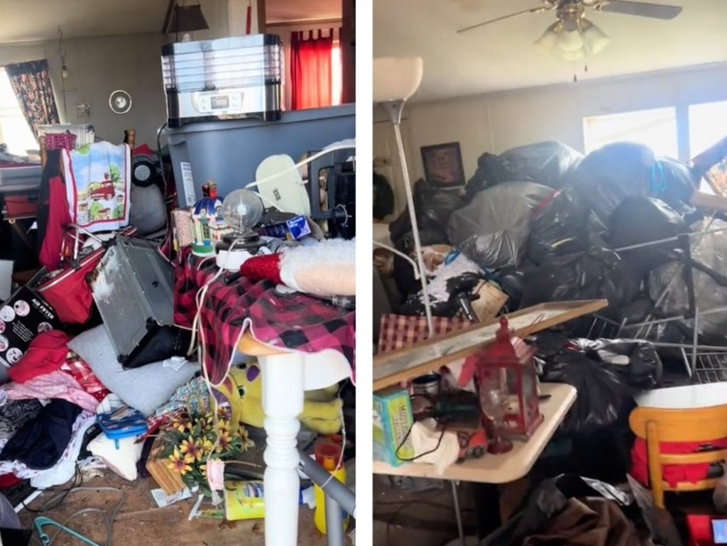 Hagewood has spent eight months working on the home and removing items her grandmother hoarded. Picture: Brandy Hagewood