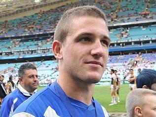 The Canterbury-Bankstown Bulldogs Rhys Jack does a lap of honour after the Bulldogs beat the Windsor Wolves in the NSW Cup G...