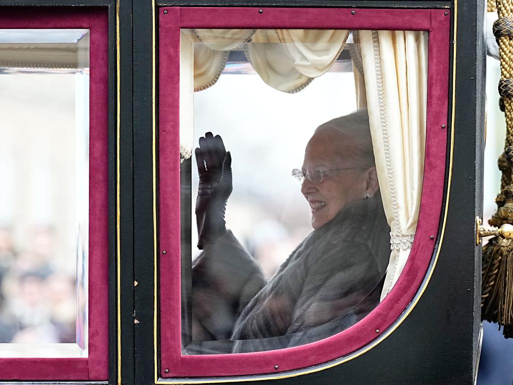 Her Majesty Queen Margrethe II steps down as Queen of Denmark and entrusts the Danish throne to His Royal Highness The Crown Prince. Picture: Getty Images