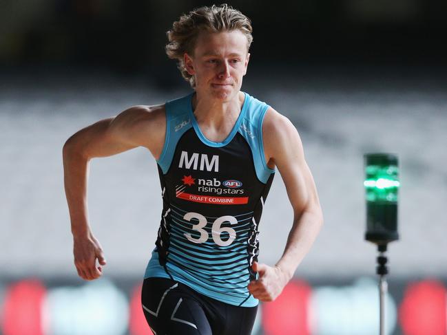 Matthew Day at the 2017 draft combine. Picture: Michael Dodge/Getty Images