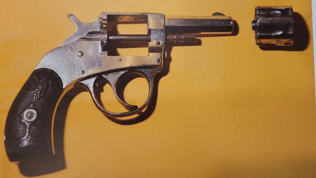 Images of a revolver the witness says he was given by Musa Alzuain. Picture: Supplied by Courts SA