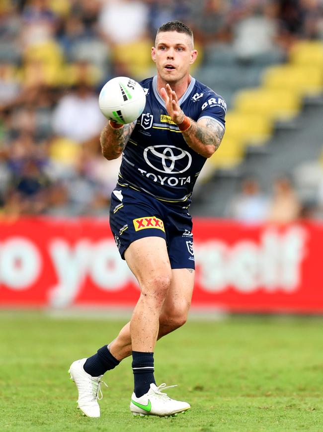 Ben Hampton. NRL; North Queensland Cowboys Vs Canterbury-Bankstown Bulldogs at Queensland Country Bank Stadium, Townsville. Picture: Alix Sweeney