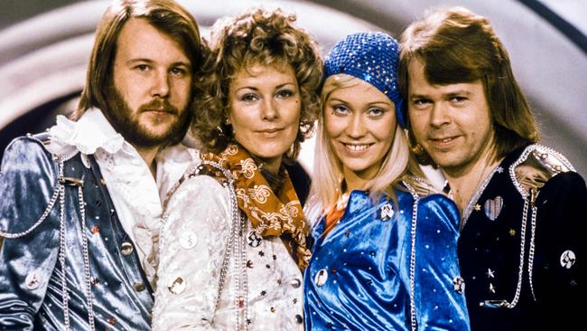 Abba  members Benny Andersson, Anni-Frid Lyngstad, Agnetha Faltskog and Bjorn Ulvaeus (not pictured: Kathy Lette). Picture: Olle Lindeborg.