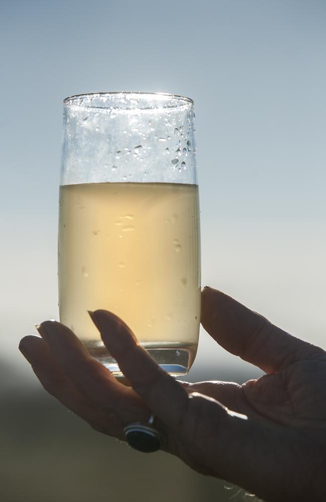 Contaminated water at Oakey, in Queensland, another area poisoned by the fire fighting foam. Picture: David Martinelli