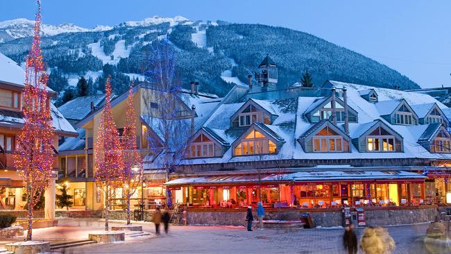 Enjoy a white Christmas in Whistler, Canada. 