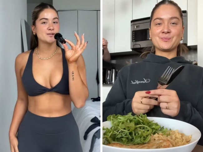 A woman has detailed how she doubled her income after working with a personal trainer and mindset coach. Picture: TikTok/CaitlinEmiko